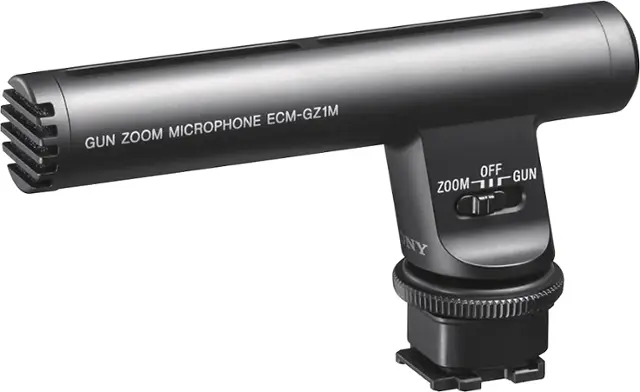 Front. Sony - ECMGZ1M Shotgun Microphone - Black.
