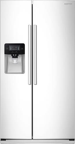 Samsung - 24.5 Cu. Ft. Side-by-Side Refrigerator - White - Larger Front