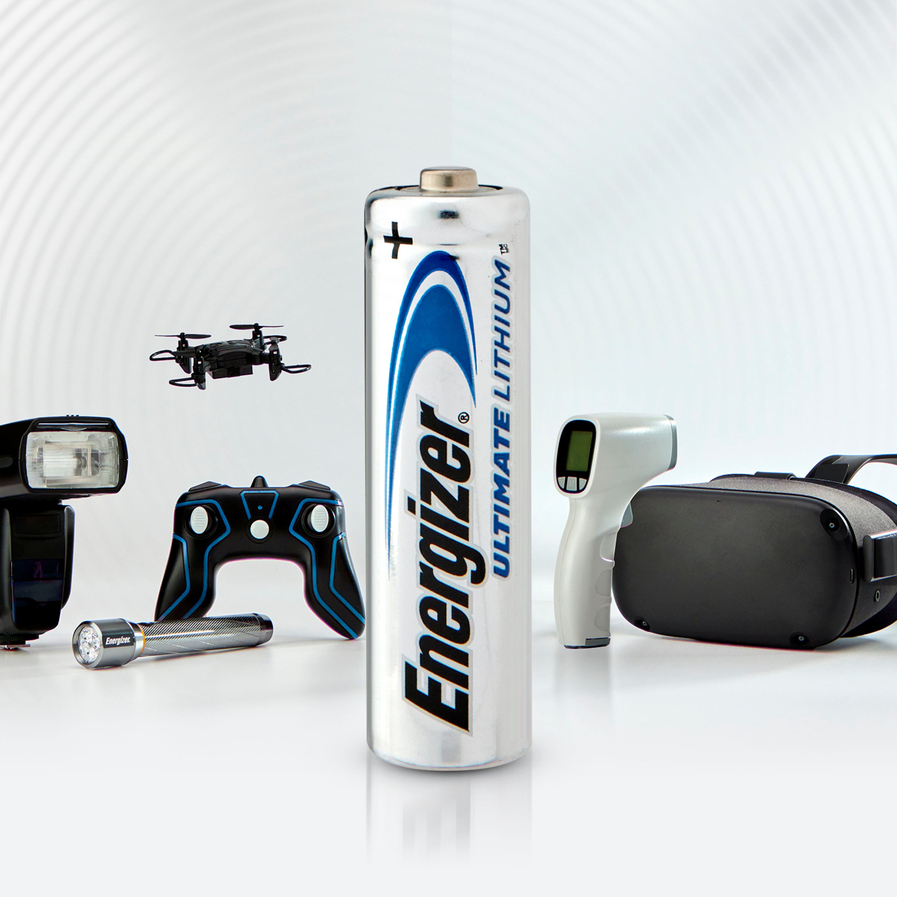 Alt View 15. Energizer - Ultimate Lithium AA Batteries (8 Pack), Double A Batteries - Silver.