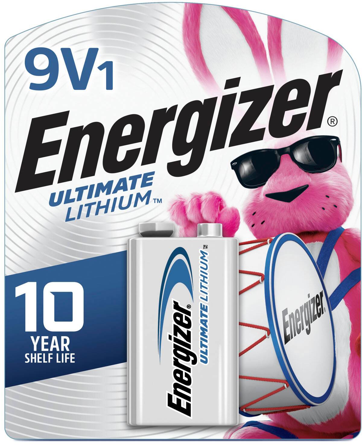 Energizer - Ultimate Lithium 9V Batteries (1 Pack), Lithium 9 Volt Batteries