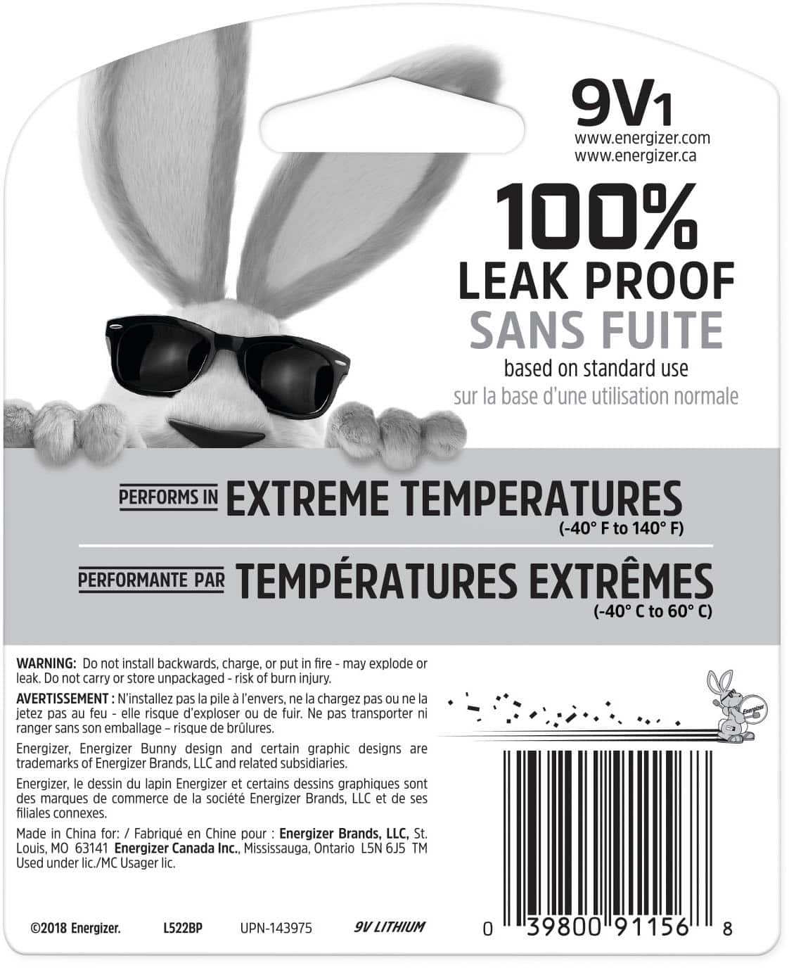 Alt View 1. Energizer - Energizer Ultimate Lithium 9V Batteries (1 Pack), Lithium 9 Volt Batteries - silver.