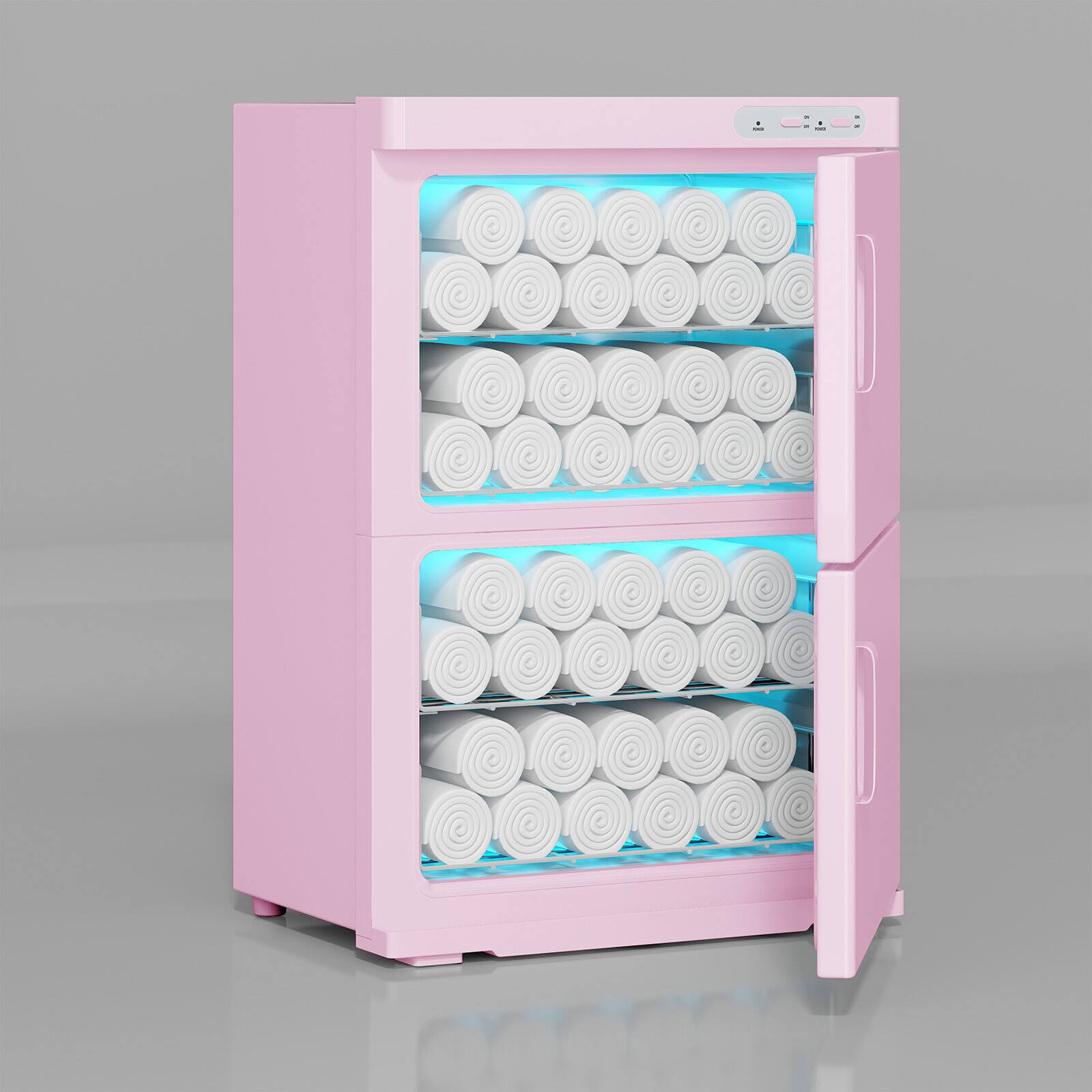 Alt View 1. Circus Cirle - 46L Hot Towel Warmer Cabinet - pink.