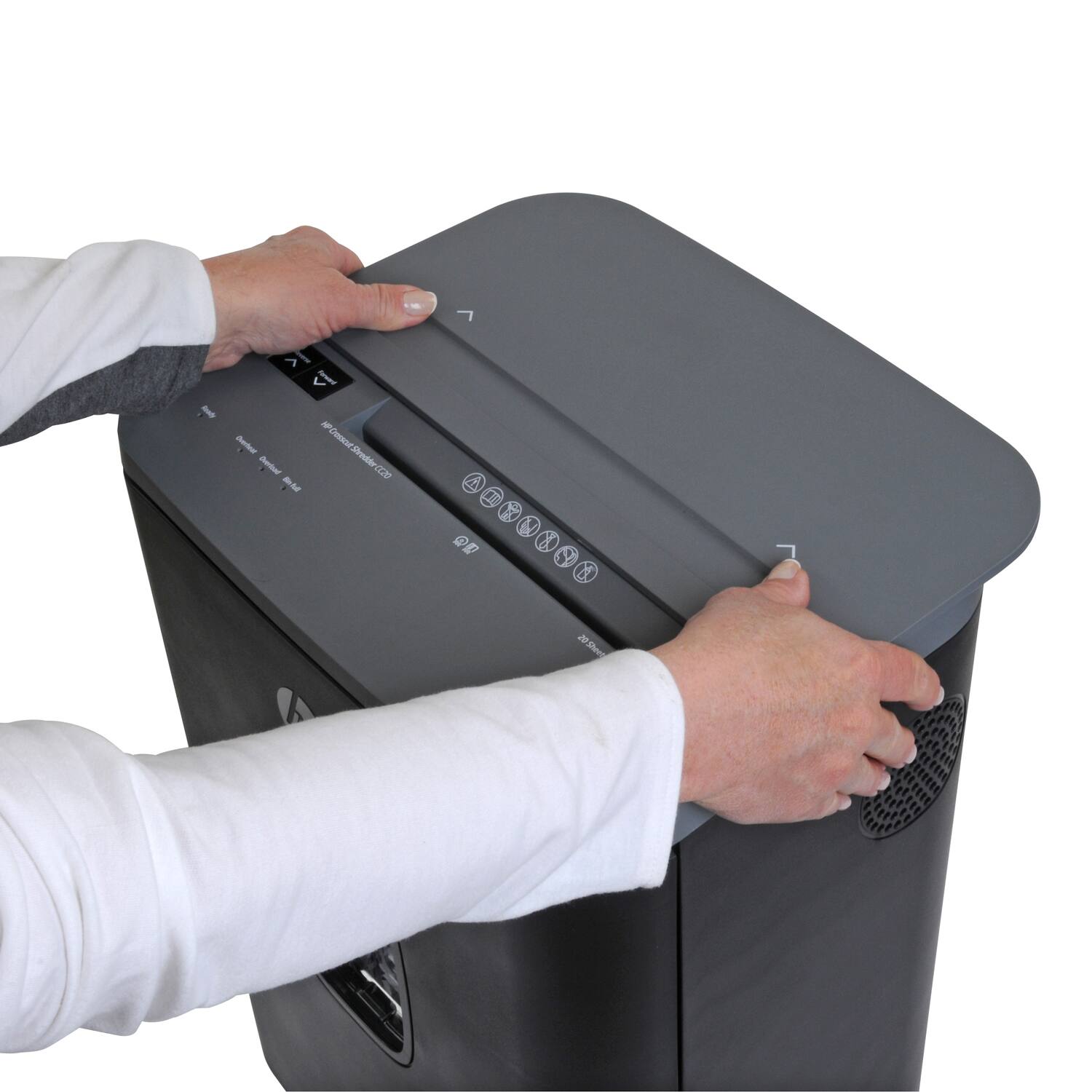 Alt View 21. HP - 20-Sheet Crosscut Paper Shredder.