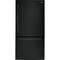 LG - 24.1 Cu. Ft. Bottom-Freezer Refrigerator - Smooth Black-Front_Standard