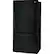 Left. LG - 24.1 Cu. Ft. Bottom-Freezer Refrigerator - Smooth Black.