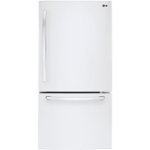 Front Zoom. LG - 24.1 cu. ft Bottom-Freezer Refrigerator - Smooth White.