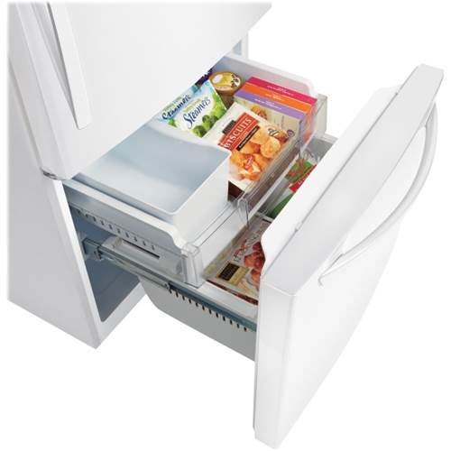 Best Buy: LG 24.1 cu. ft Bottom-Freezer Refrigerator Smooth White ...