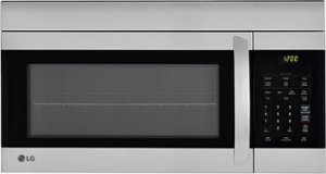 LG - 1.7 Cu. Ft. Over-the-Range Microwave - Stainless steel - Front_Zoom