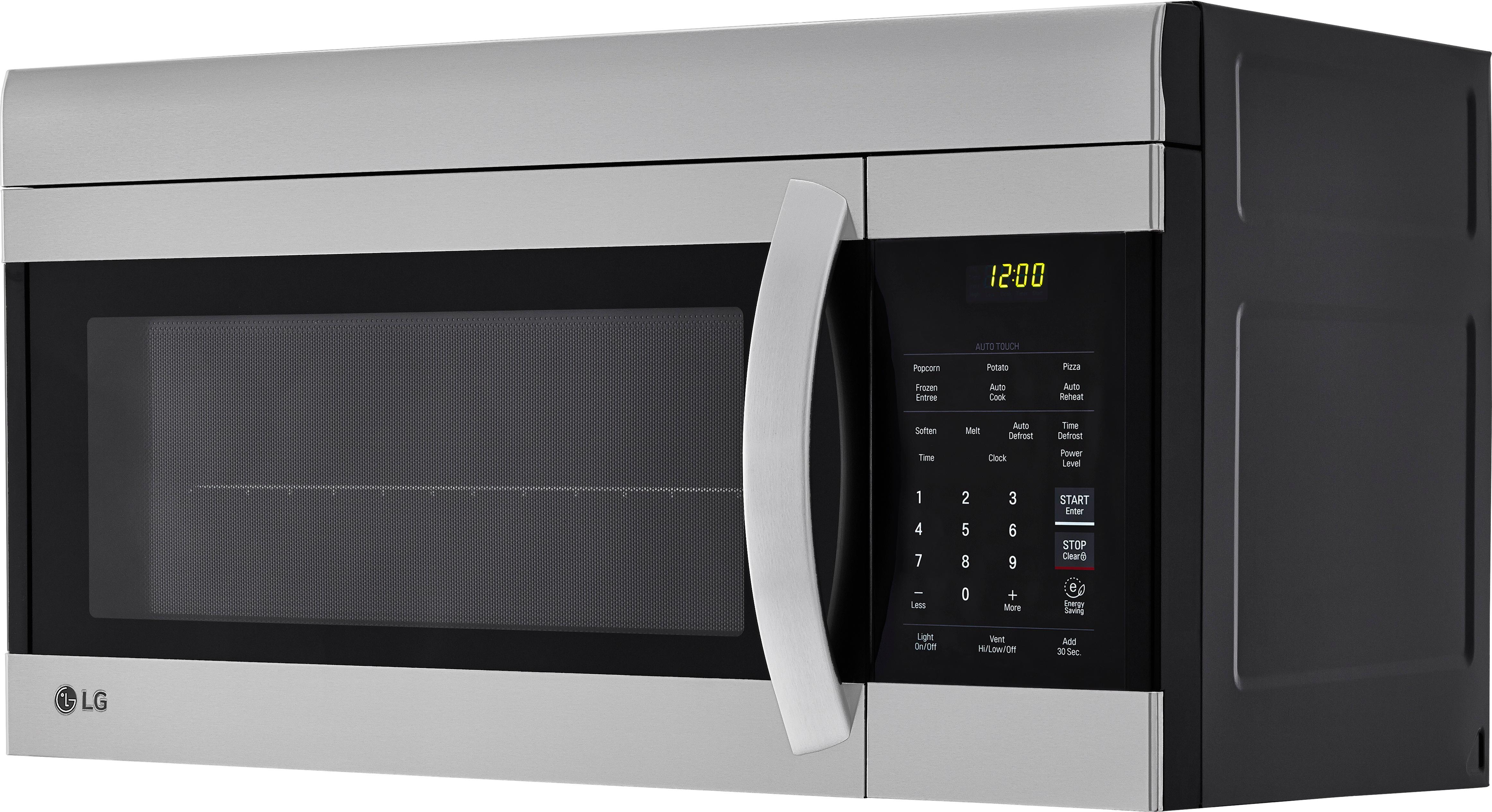 Left View: GE - 1.9 Cu. Ft. Over-the-Range Microwave - Stainless steel