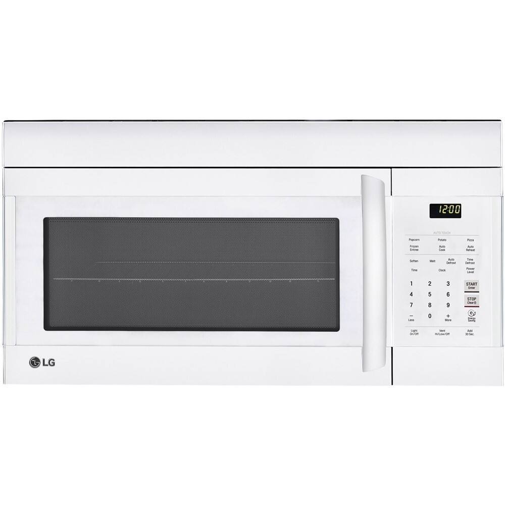 Front. LG - 1.7 Cu. Ft. Over-the-Range Microwave - Smooth white.
