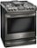 Angle. LG - 6.3 Cu. Ft. Smart Slide-In Gas True Convection Range with EasyClean and UltraHeat Power Burner - Black Stainless Steel.