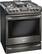 Angle. LG - 6.3 Cu. Ft. Smart Slide-In Gas True Convection Range with EasyClean and UltraHeat Power Burner - Black Stainless Steel.