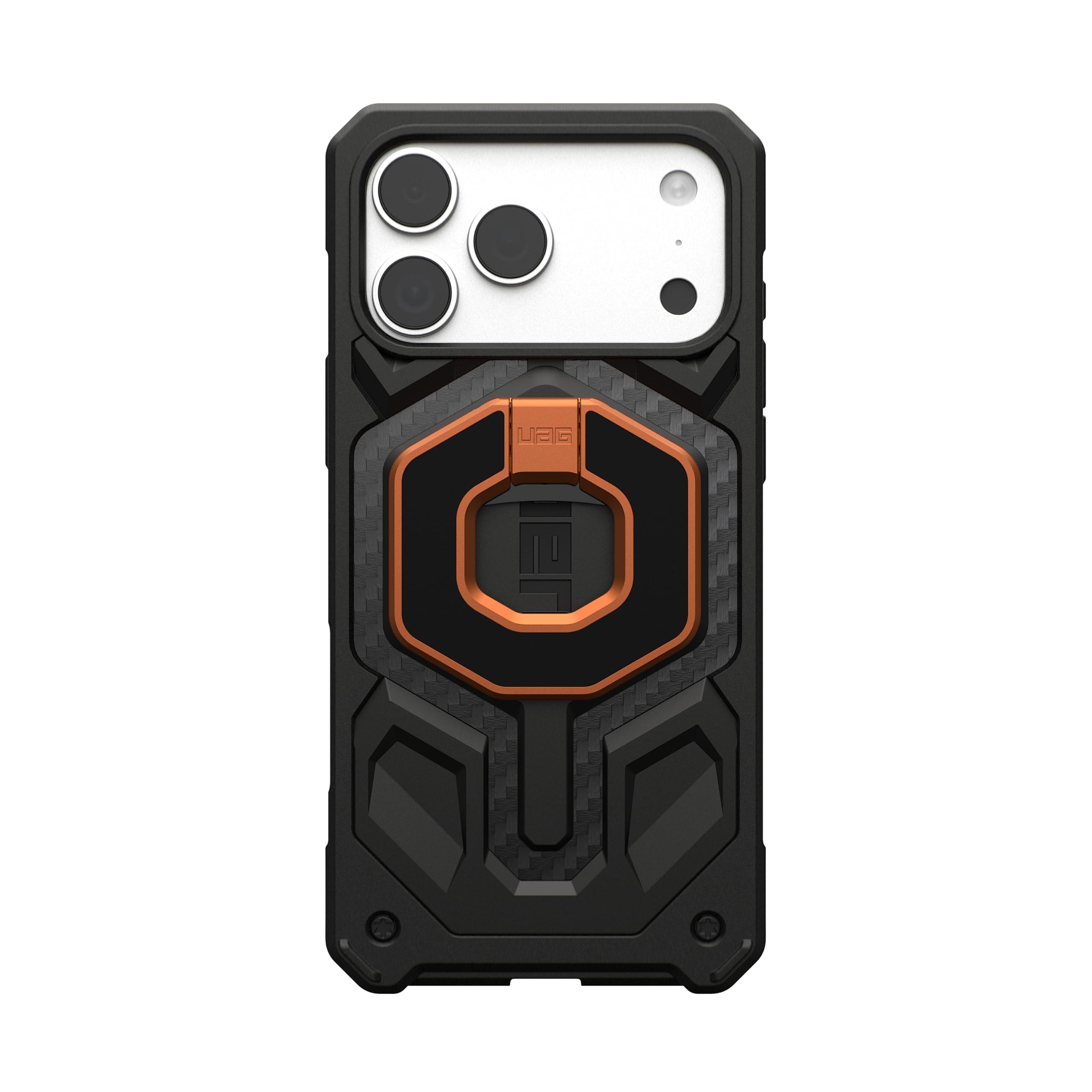 Alt View 4. UAG - Magnetic Ring Stand with Built-in Bottle Opener, Universal MagSafe Phone Grip & Stand - Burnt Orange.