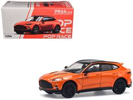 Aston Martin DBX 707 Cosmos Top 1/64 Diecast Model Car by Pop Race - Orange Metallic with Black