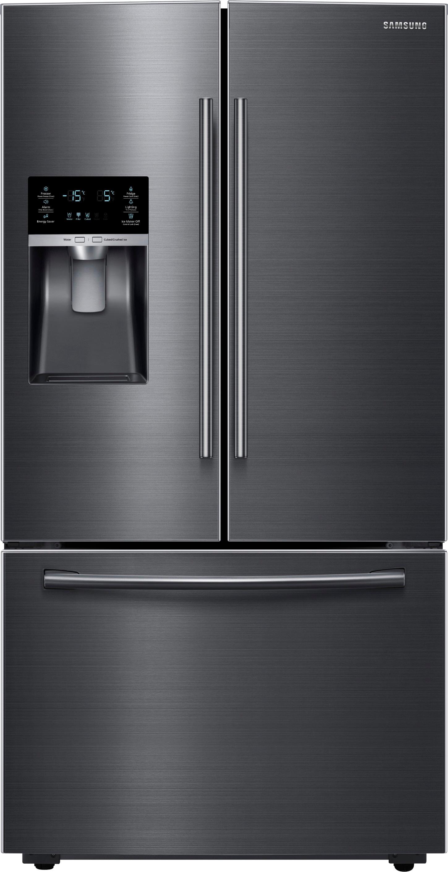 28 cu. ft. Large Capacity 3-Door French Door Refrigerator in Black  Stainless Steel Refrigerators - RF28T5001SG/AA