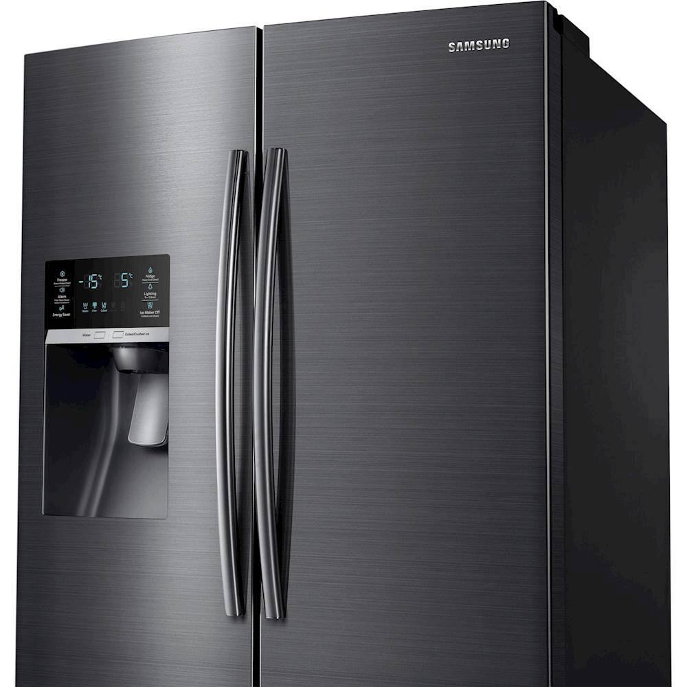 Alt View 5. Samsung - 28 Cu. Ft. French Door Refrigerator - Black stainless steel.