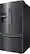 Left. Samsung - 28 Cu. Ft. French Door Refrigerator - Black stainless steel.