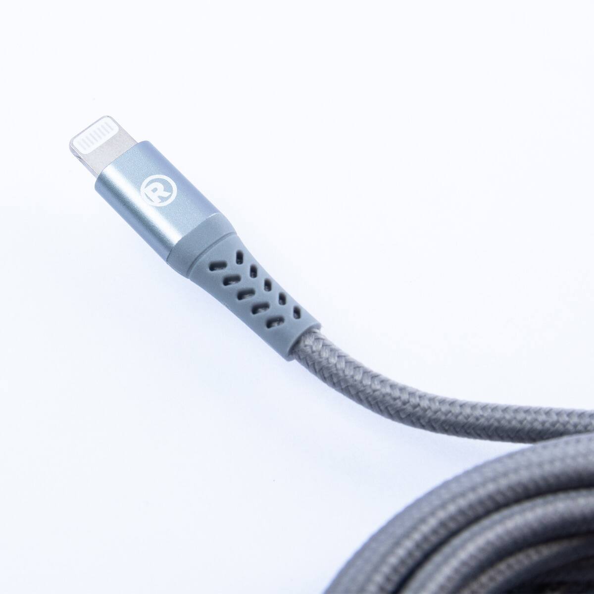 Left. RadioShack - Charging Cable USB to Lightning – 10 ft - Gray.