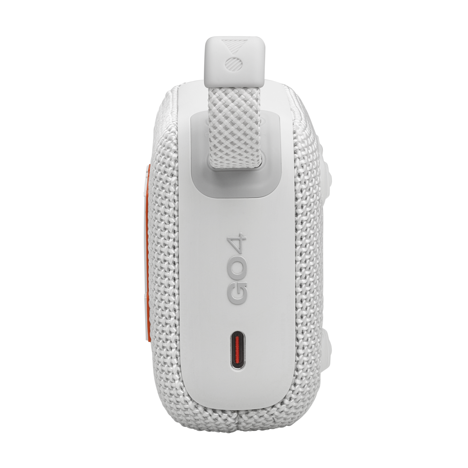Left. JBL - Go 4 Portable Bluetooth Speaker - 2024 - White.