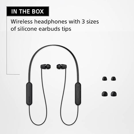 IN THE BOX  
Wireless headphones with 3 sizes of silicone earbuds tips