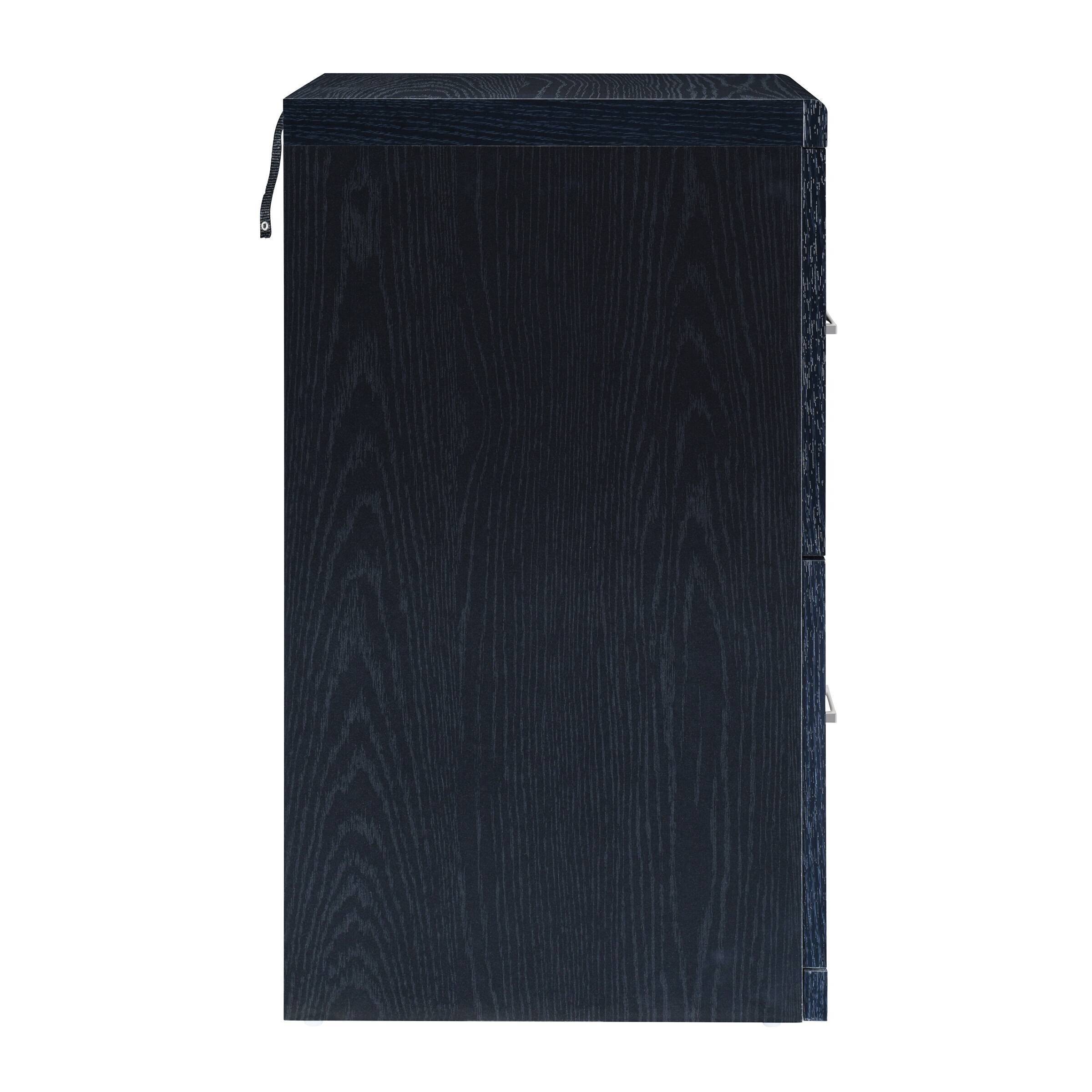Alt View 12. OSP Home Furnishings - Alpine 2-Drawer Vertical File with Lockdowel Fastening System - Black.