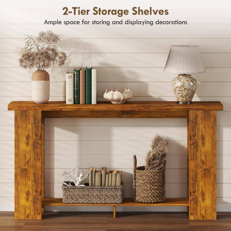 2-Tier Storage Shelves  
Ample space for storing and displaying decorations