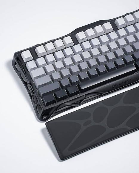 Back. GravaStar - GravaStar Keyboard Wrist Rest Pad - Black - Black.