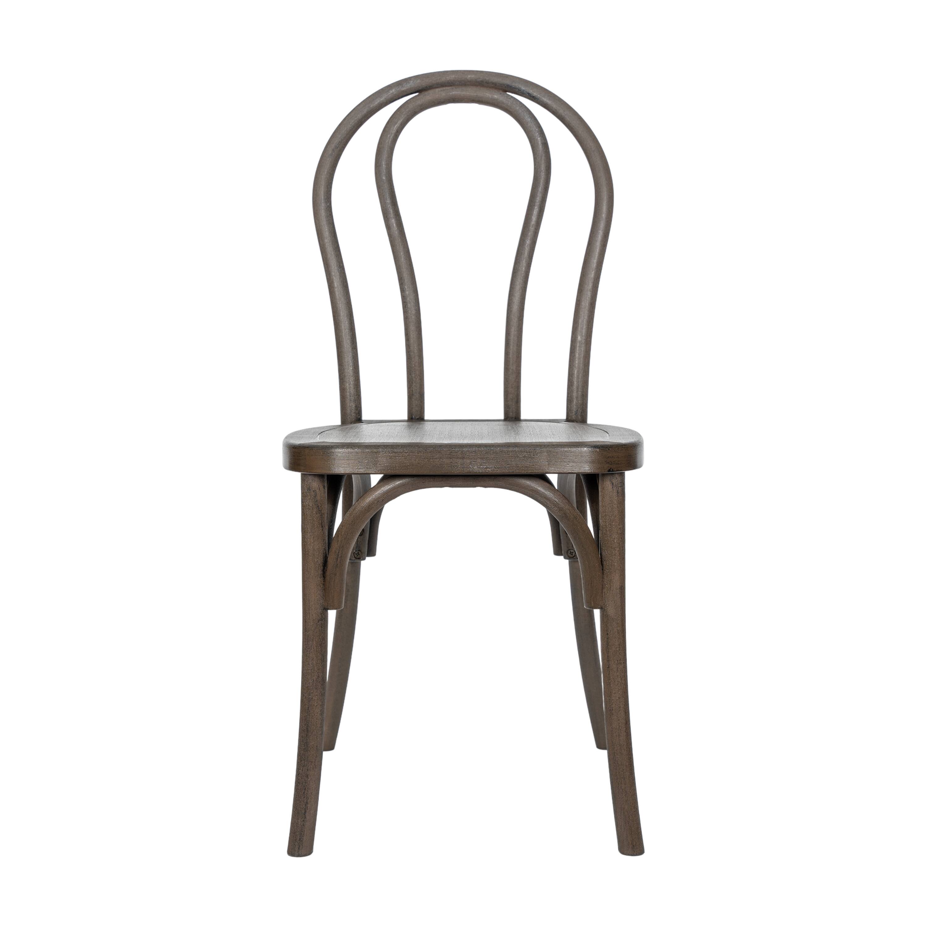 Alt View 8. Emma + Oliver - Hensler Weather-Resistant Wood Look Stackable Resin Thonet Chair for Indoor/Outdoor Use - Dark Brown.