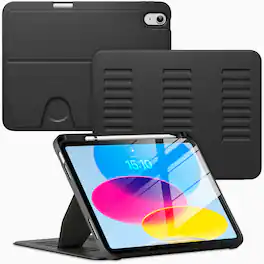 VIKESI - Magnetic Case for iPad 11" 2025 & 10.9" 10th/11th Gen, Shockproof, Pencil Holder, Auto Wake/Sleep, Multi-Angle Stand - Black