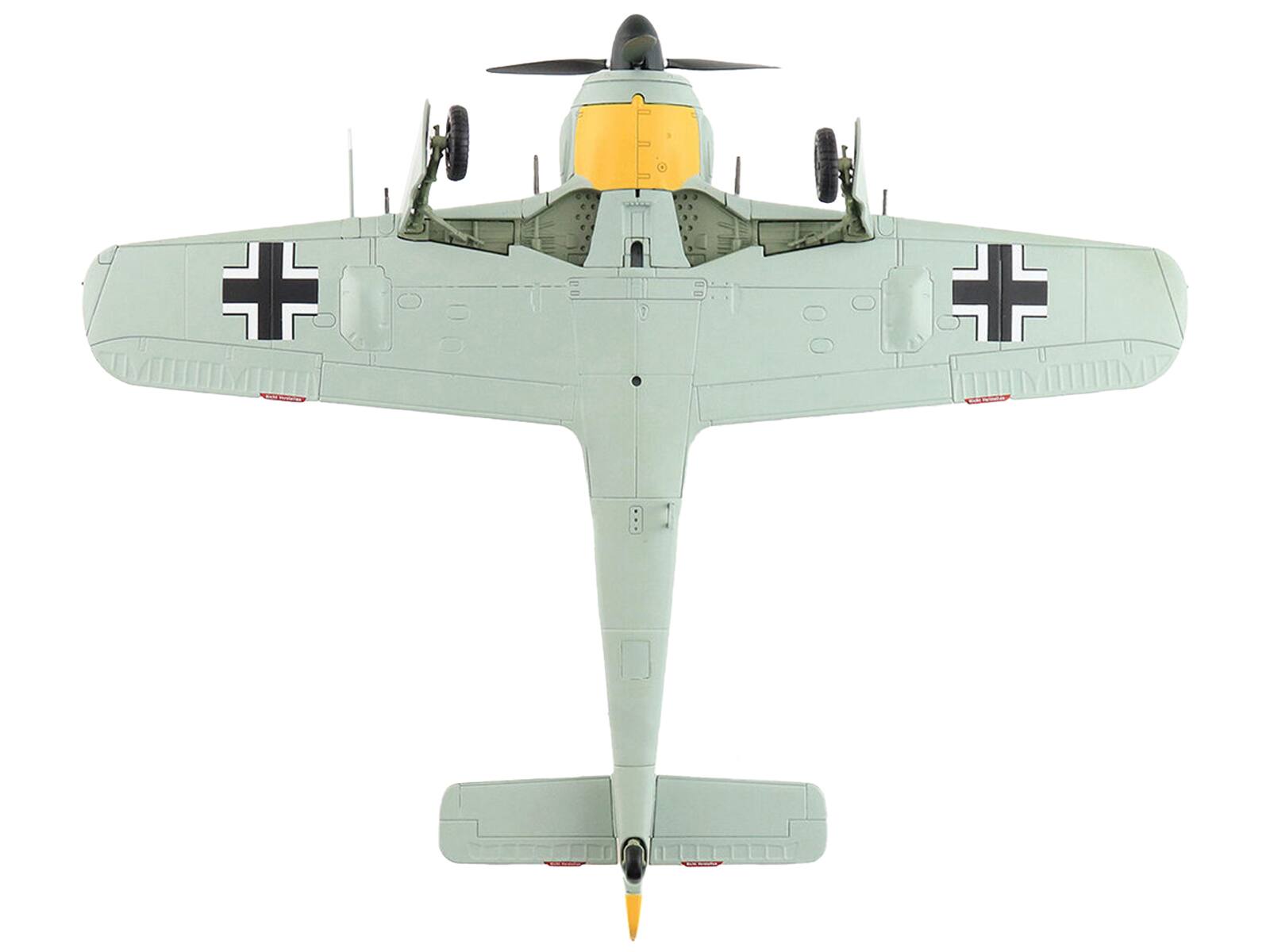Alt View 1. Hobby Master - Focke-Wulf Fw 190A-3 Fighter "8. Staffel JG 2" German Luftwaffe WWII Model Kit 1/48 Air Power Series - Grey And Green.