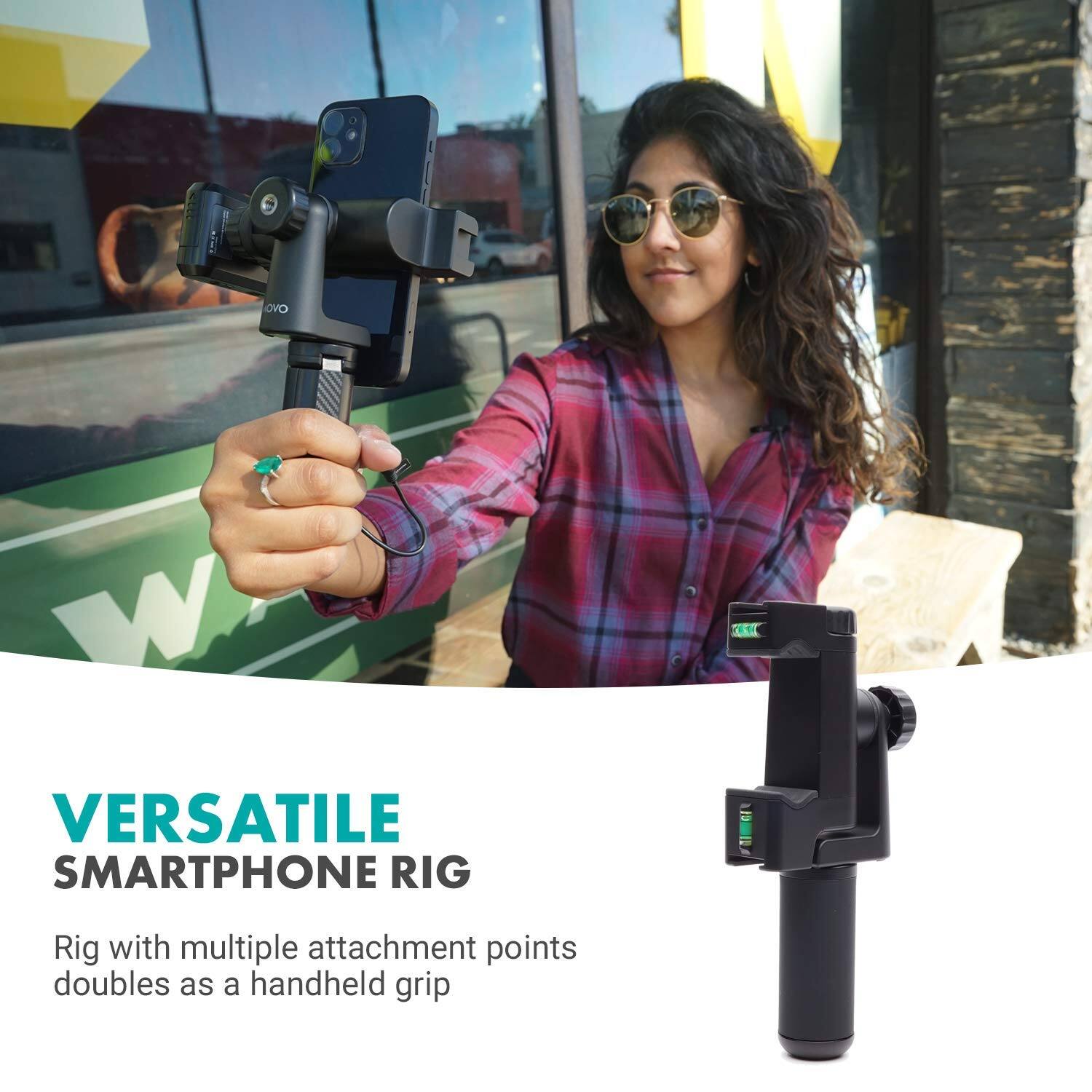 VERSATILE SMARTPHONE RIG

Rig with multiple attachment points doubles as a handheld grip
