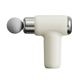 Cluzine - Beige Mini Fascia Gun, Portable Deep Tissue Massager,4 Interchangeable Heads for Full Body Relief