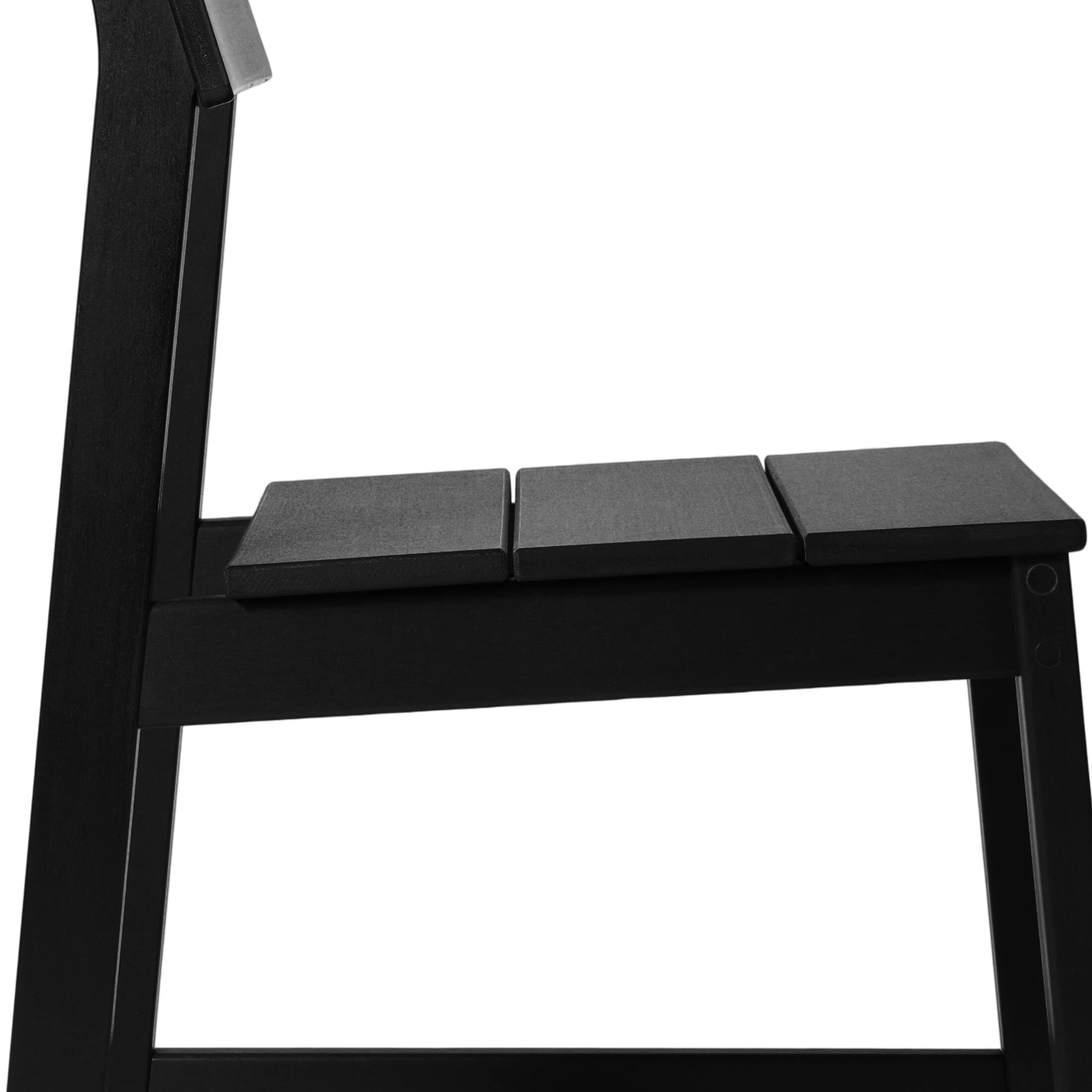 Alt View 4. WestinTrends - WestinTrends Paloma Modern HDPE Outdoor Armless Patio Dining Chairs (Set of 2) - Black.