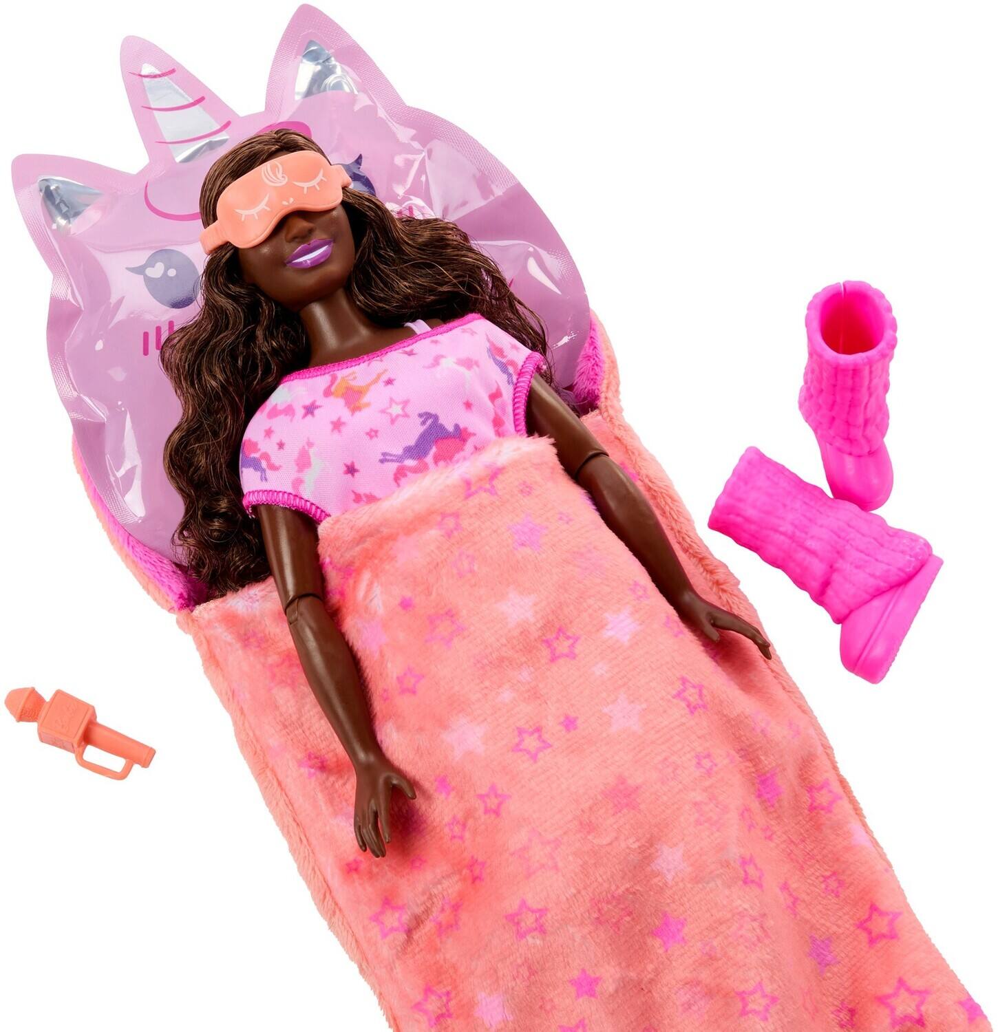 Alt View 3. Mattel - Barbie Party Unboxed Sleepover Reveal Series Pink Pajama Doll & Accessories (One Random Barbie - COLLECTIBLES - Multicolor.