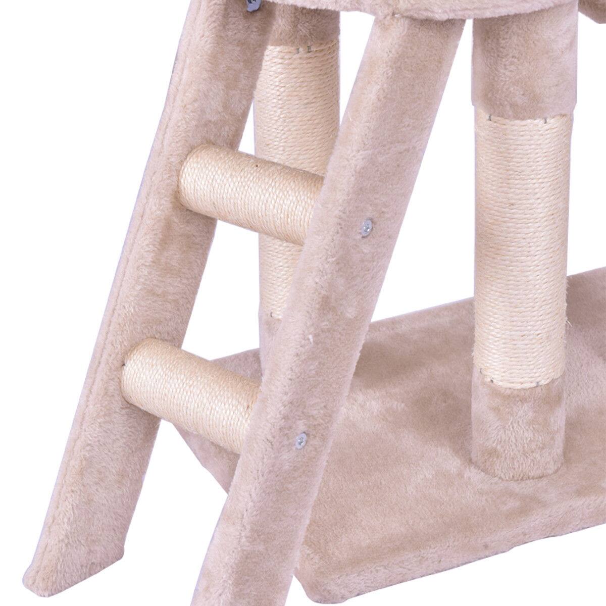 Alt View 8. Gymax - Gymax 56'' Cat Tree Kitten Pet Play House Furniture Condo Scratching Posts Ladder Beige.