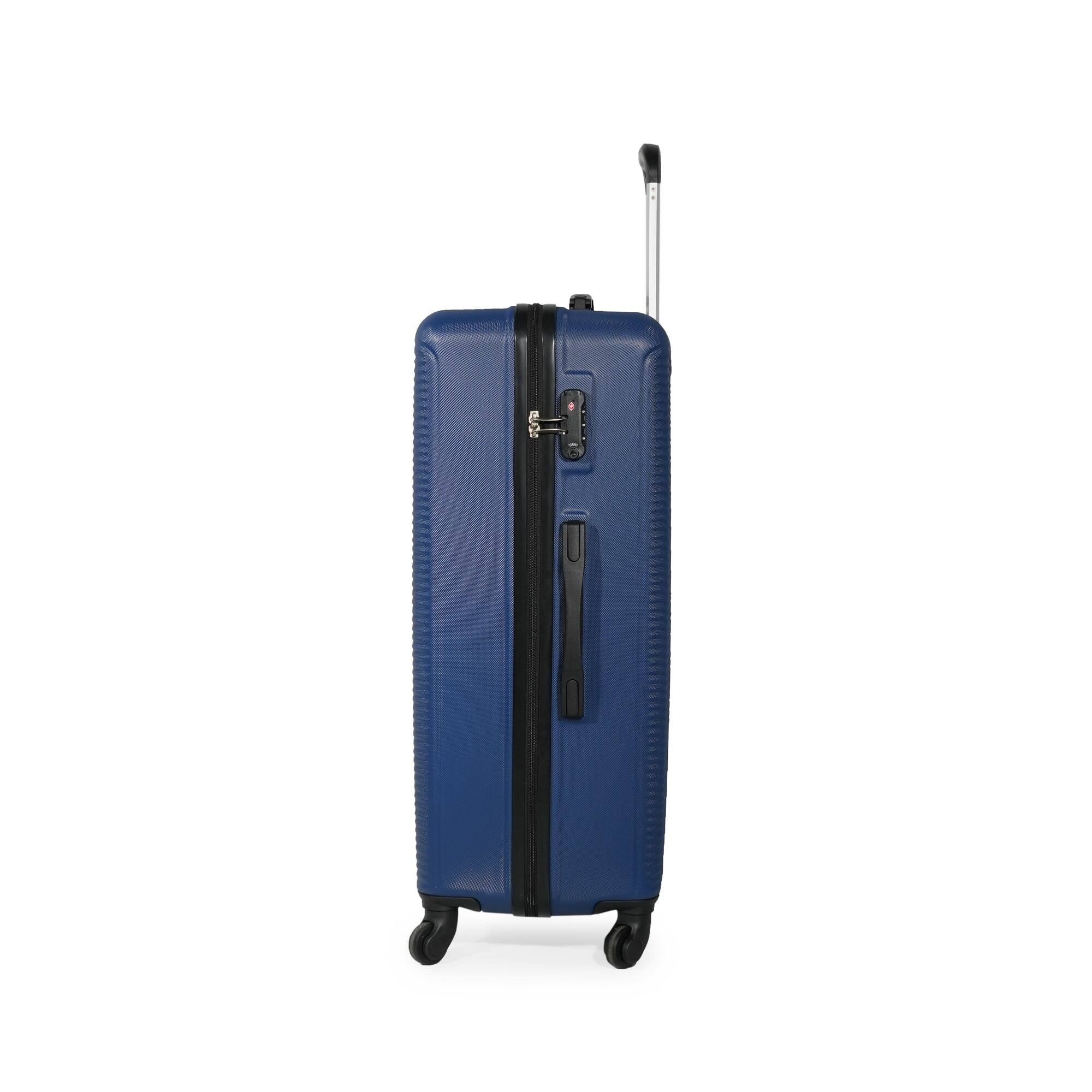 Alt View 7. BreeBe - 3-Piece Luggage Set ABS Lightweight & Durable Suitcase with Spinner Wheels, TSA Lock, (20/24/28), Dark Blue - Dark Blue.