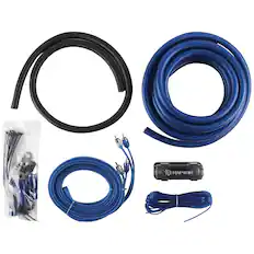 Front. RAPTOR - Bulk Series R2 1/0-Gauge Amp Installation Kit - Blue.