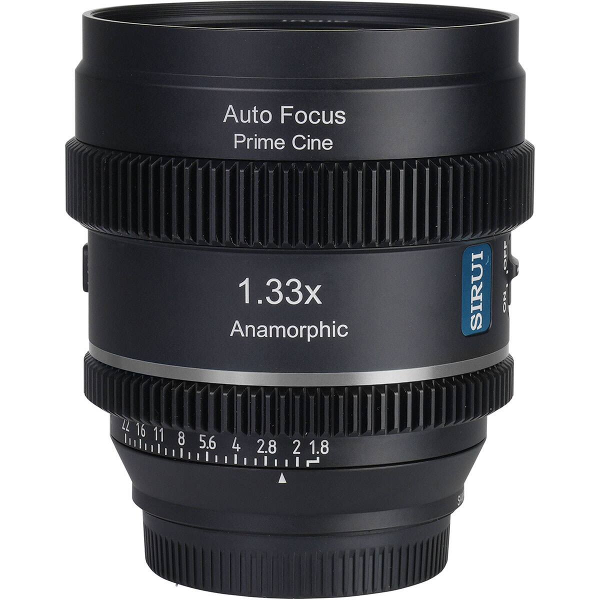 LL 16 11  
8  
Auto Focus Prime Cine  
1.33x Anamorphic  
5.6 4 2.8 2 1.8  
SIRUI
