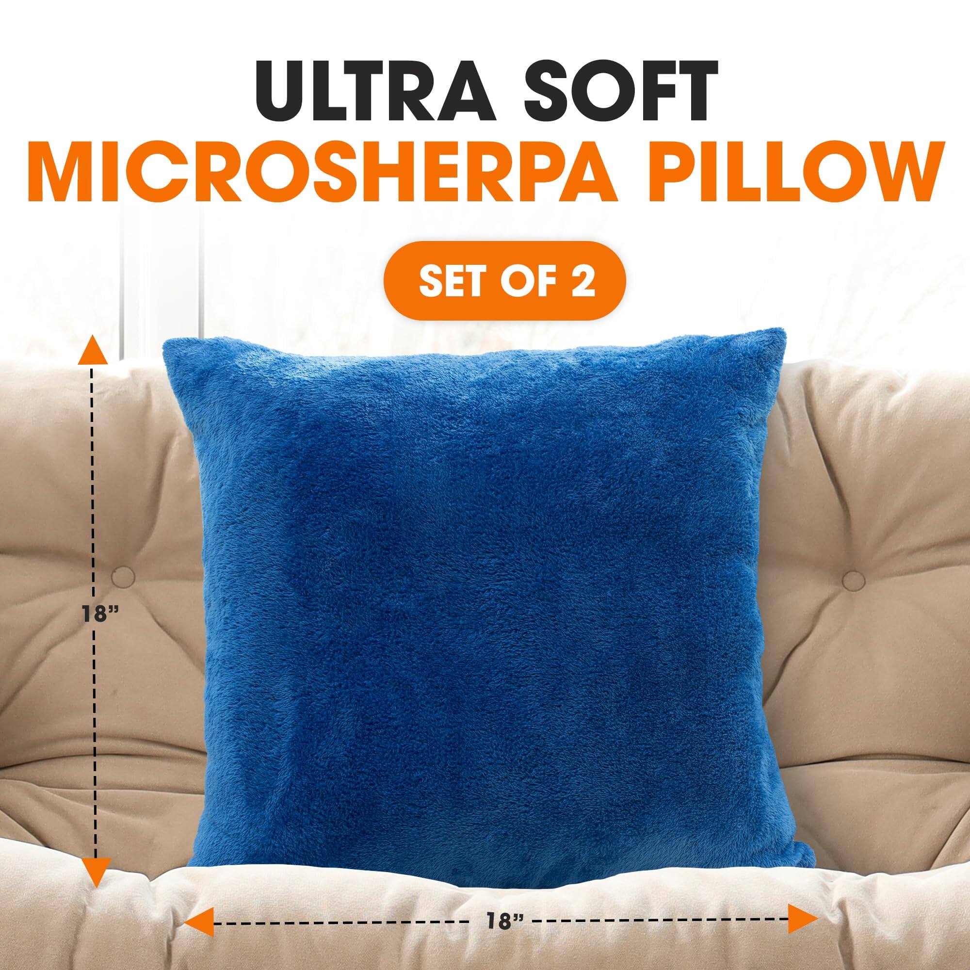 ULTRA SOFT MICROSHERPA PILLOW  
SET OF 2  
18"  
18"
