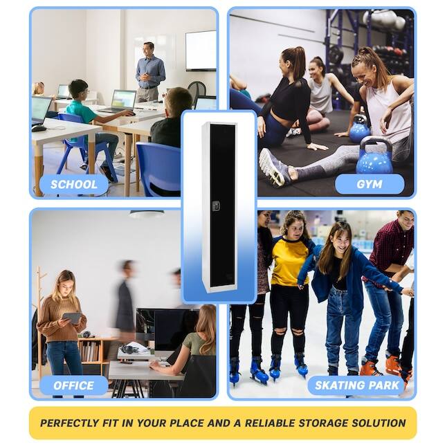 PERFECTLY FIT IN YOUR PLACE AND A RELIABLE STORAGE SOLUTION

SCHOOL
GYM
OFFICE
SKATING PARK