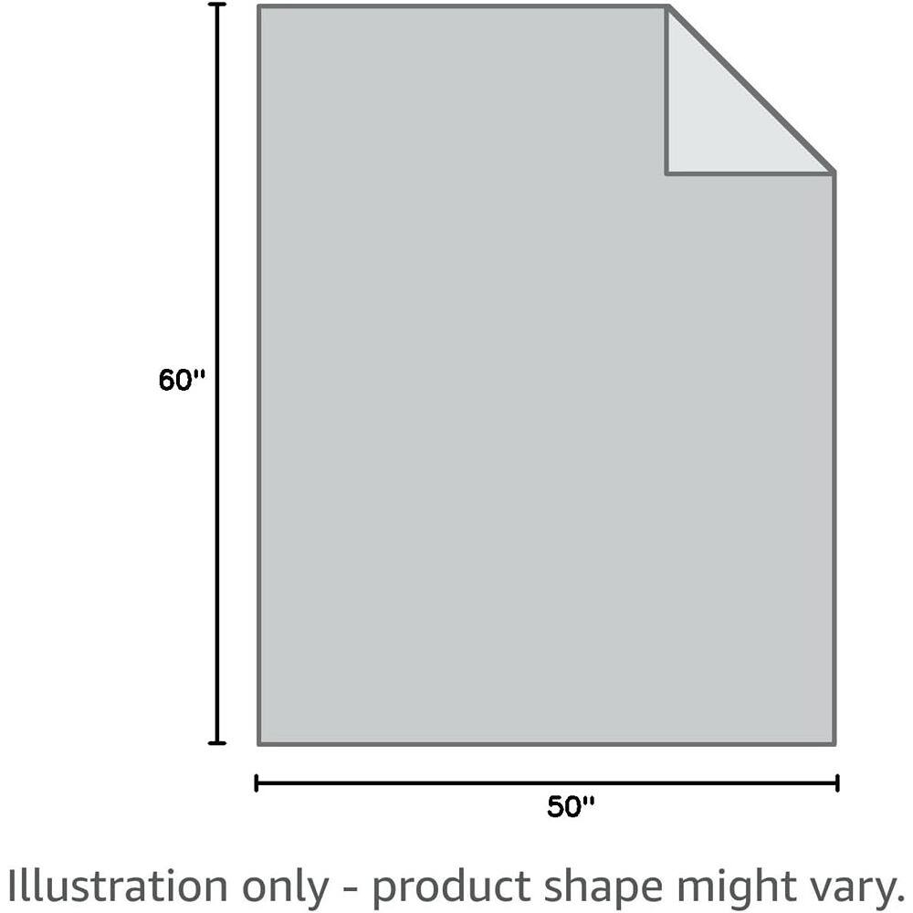 60" x 50" Illustration only - product shape might vary.