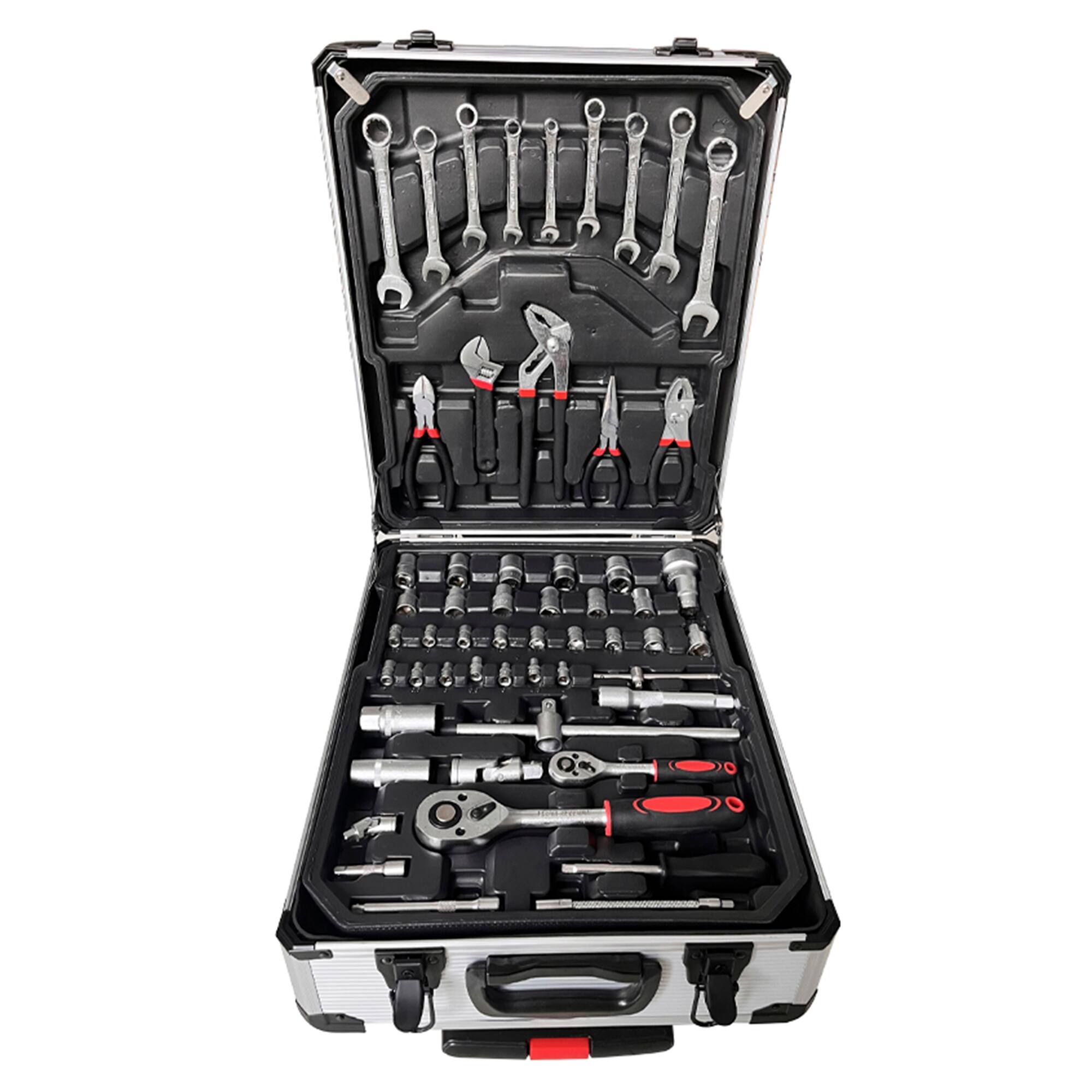 Alt View 1. Sugift - 399-Piece Home Repair Tool Box, Tool Set Kit with 4 Drawers And Wheels - Black.