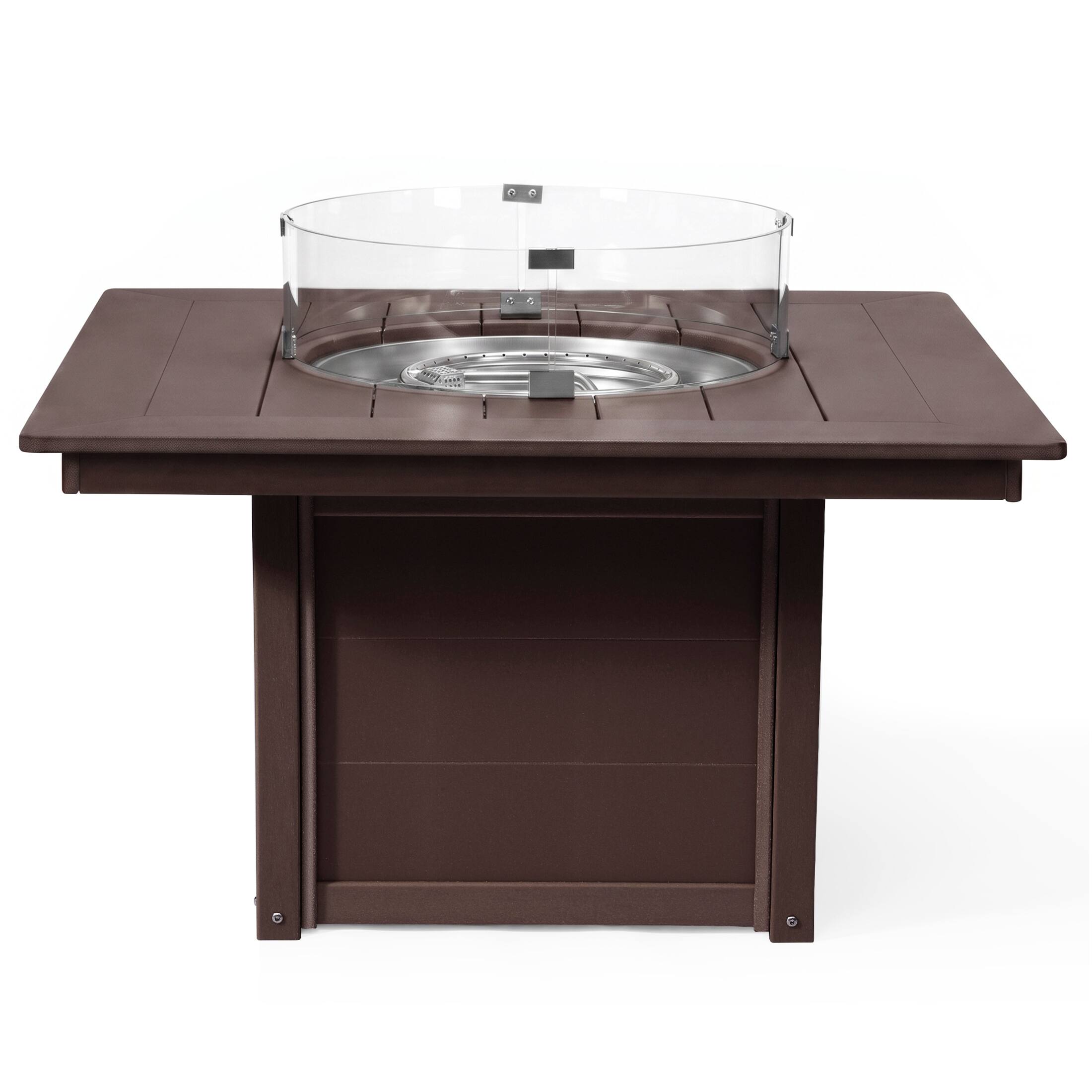 Alt View 1. WestinTrends - WestinTrends Helios 42" Modern Outdoor Patio Propane Square Fire Pit Table - Dark Brown.