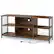 Angle. Costway - Costway 3-Tier TV Stand for TV's up to 65" Entertainment Media Center with Storage Basket - Rustic Brown + Black.
