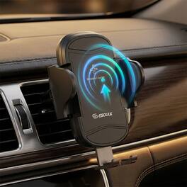 Esoulk - 15W Wireless Charging Air Vent Car Phone Holder For Samsung iPhone Universal - Black