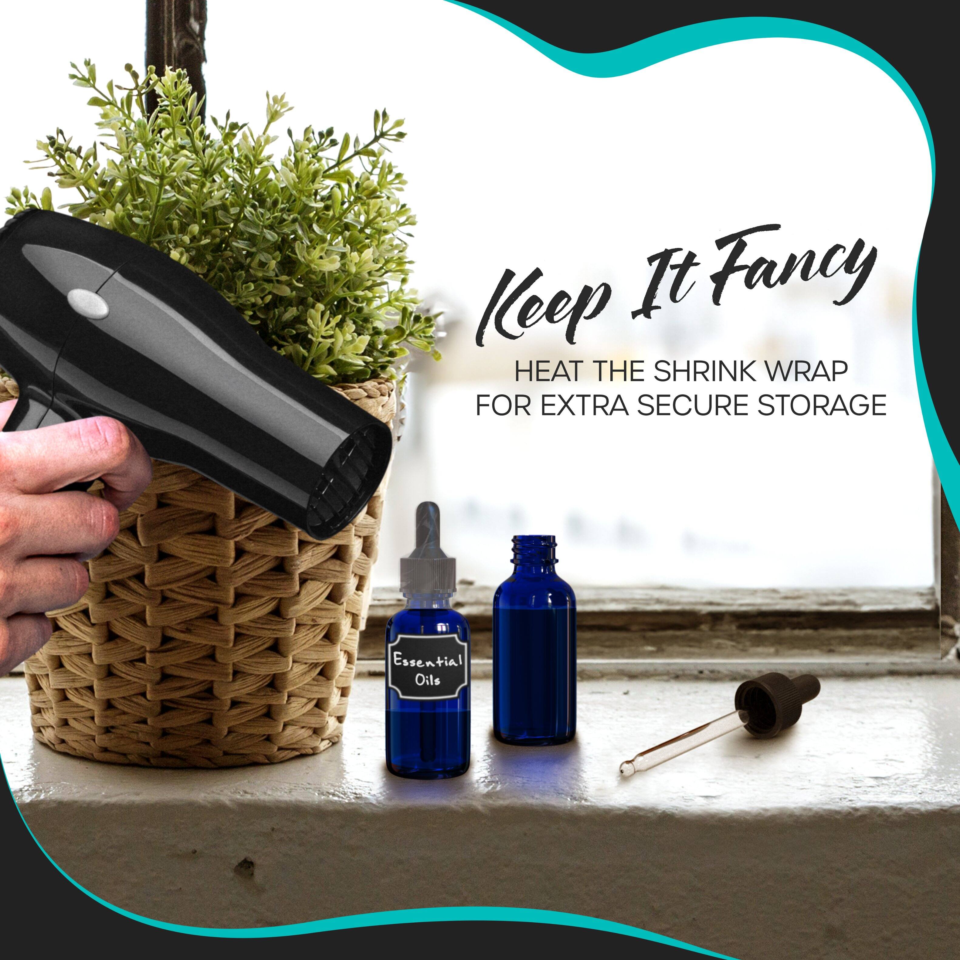 Keep It Fancy  
HEAT THE SHRINK WRAP FOR EXTRA SECURE STORAGE  

Essential Oils