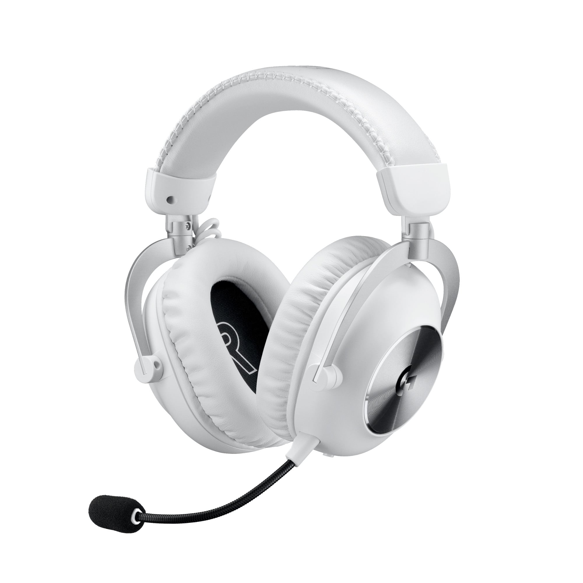 Front. Logitech - PRO X 2 LIGHTSPEED Wireless Over-the-Ear Gaming Headset for PC, PS5, PS4, Nintendo Switch - White.