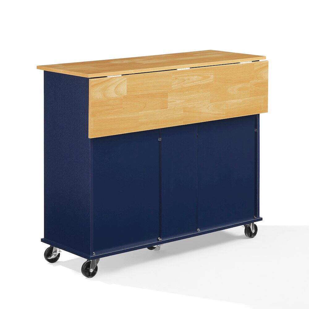 Alt View 1. Crosley Furniture - Stella Kitchen Cart - Navy.