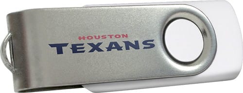 Angle Standard. Centon - DataStick Swivel Houston Texans 8GB USB 2.0 Flash Drive - White.