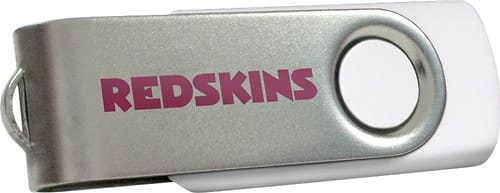 Angle Standard. Centon - DataStick Swivel Washington Redskins 8GB USB 2.0 Flash Drive - White.